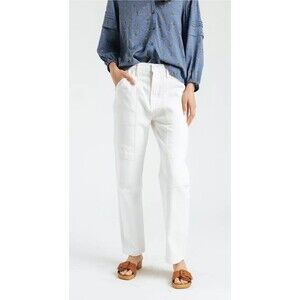 AGOLDE Women’s Cooper Cargo ORG Cotton Utility Jeans in Milkshake Size 29 EUC!